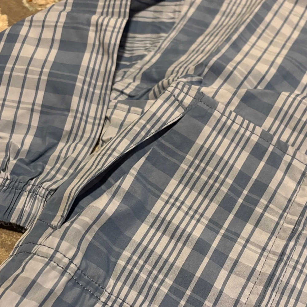 GAP Kids Anorak Zipper Plaid Blue Jacket - Picture 4 of 5